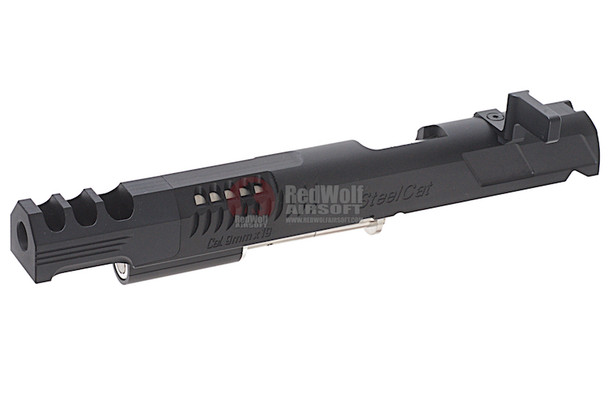 Gunsmith Bros CNC Aluminum Limcat Steel Cat Open Slide Set for Tokyo Marui Hi Capa 5.1 - Black
