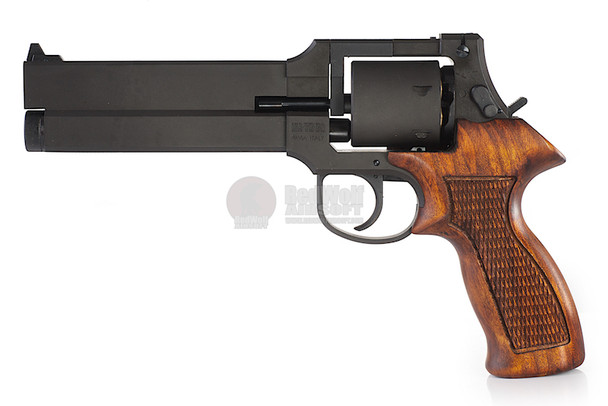 Marushin Mateba Revolver X-Cartridge Series (6mm Black Heavy Weight w/ Wooden Grip)