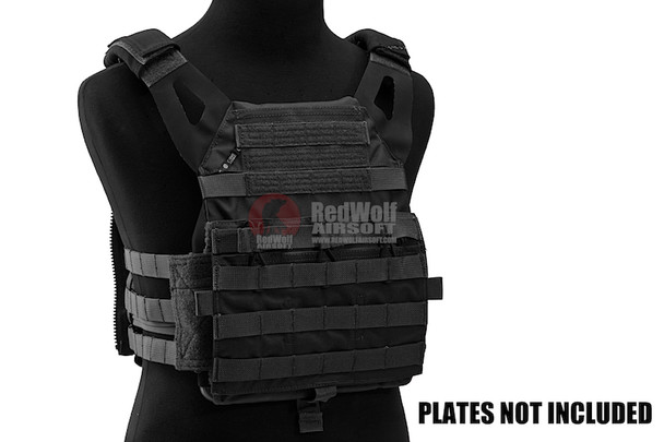Crye Precision (By ZShot) Jumpable Plate Carrier JPC 2.0 w/ Flat M4 Molle Front Flap (M Size / Black)