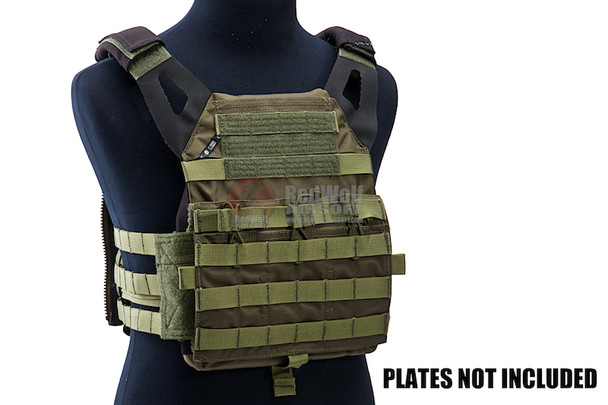Crye Precision (By ZShot) Jumpable Plate Carrier JPC 2.0 w/ Flat M4 Molle Front Flap (L Size / Ranger Green)