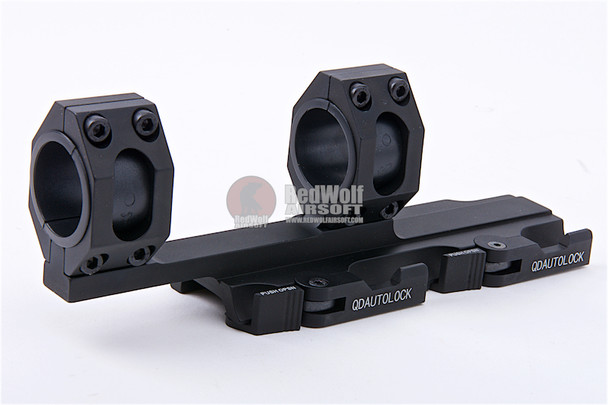 Blackcat Airsoft 25/30 mm QD Extension Dual Scope Mount - Black