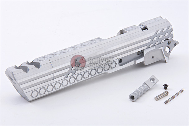 Gunsmith Bros CNC Aluminum Smoking Holes Open Slide Kit Set for Tokyo Marui Hi-Capa Series - Silver