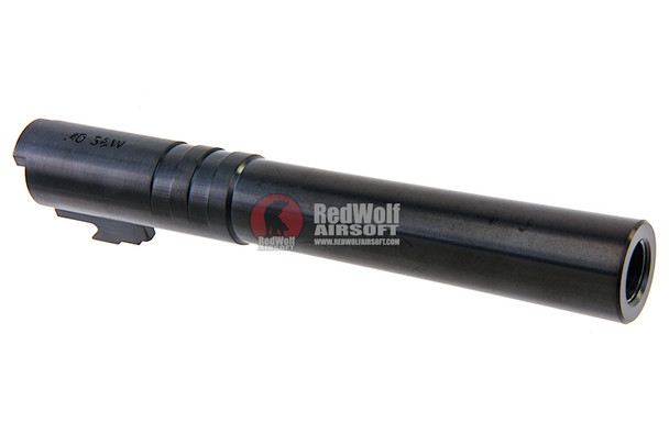 COWCOW Technology OB1 Stainless Steel Threaded Outer Barrel for Tokyo Marui Hi-Capa 5.1 GBB Series (.40 marking) - Black