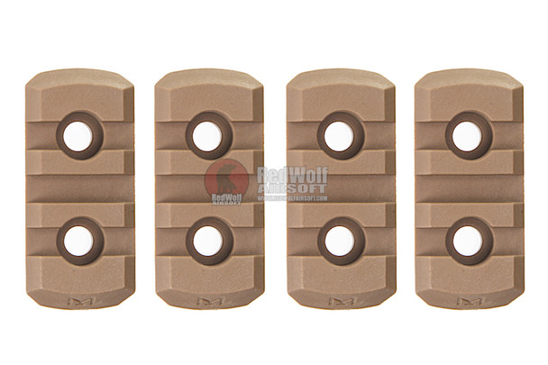 GK Tactical MLOK Picatinny Rail Sections (Nylon, 4pcs / Set) - Coyote Brown