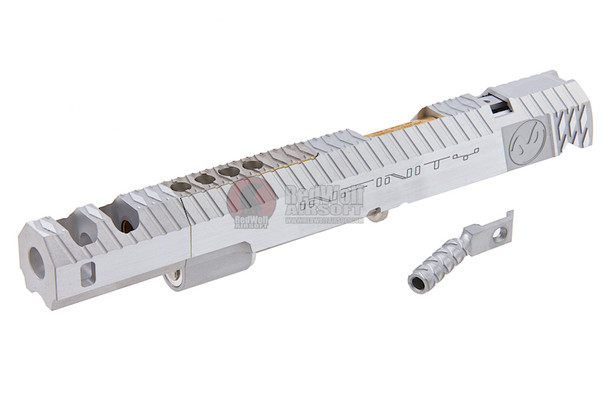 Gunsmith Bros CNC Aluminum IMM Rhombus Style Open Slide Set for Tokyo Hi-Capa Series - Silver