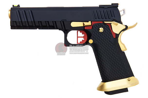 AW Custom HX20 Hi Capa GBB Airsoft Pistol - Black / Gold