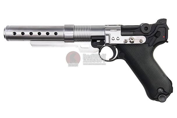 AW Custom Built Luger P08 Star War Style 6 Inch Muzzle Device GBB Airsoft Pistol