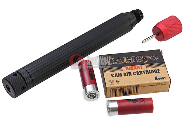APS Combo Package A (Smart CAM CO2 Adapter Airsoft Charger, Dual 12g Co2 Cartridge Stock Tube, Smart Charger for Standard Cylinder)
