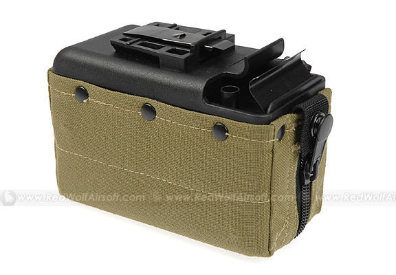 MAG M249 Magazine (2500 rounds Airsoft AEG Drum Magazine) - Khaki