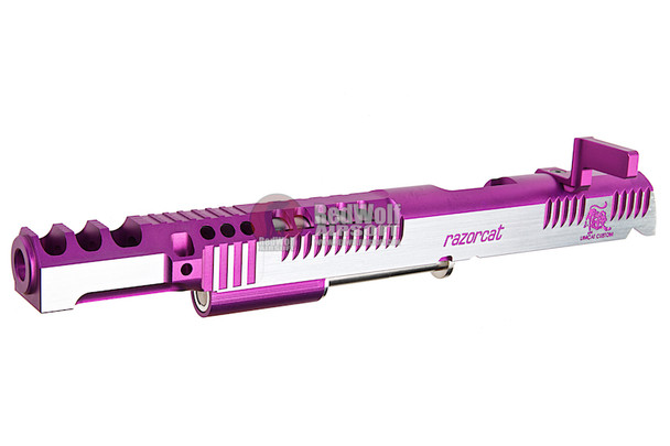 Gunsmith Bros CNC Aluminum Limited Razorcat Open Slide Set for Tokyo Marui Hi Capa 5.1 GBB - 2 Tone Purple