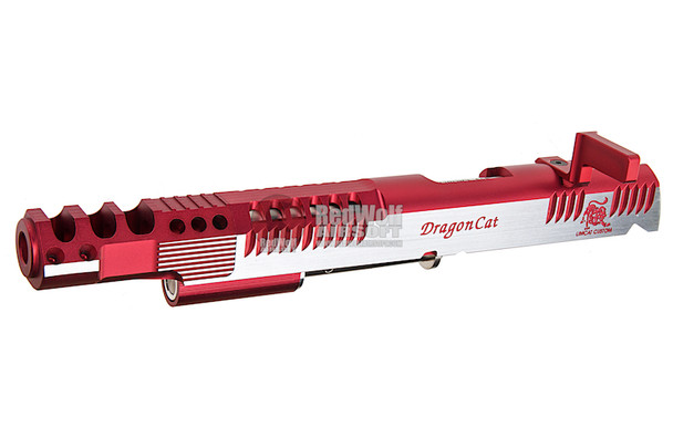 Gunsmith Bros CNC Aluminum Limited Dragoncat Open Slide Set for Tokyo Marui Hi Capa 5.1 GBB - 2 Tone Red