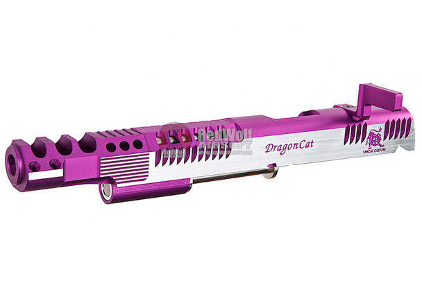 Gunsmith Bros CNC Aluminum Limited Dragoncat Open Slide Set for Tokyo Marui Hi Capa 5.1 GBB - 2 Tone Purple
