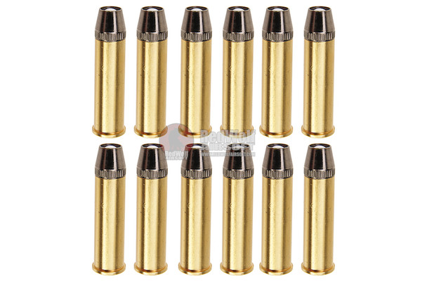 WinGun Full Metal Brass Shells for WinGun / Dan Wesson 6mm Series Airsoft Co2 Revolvers (12pcs / Set)