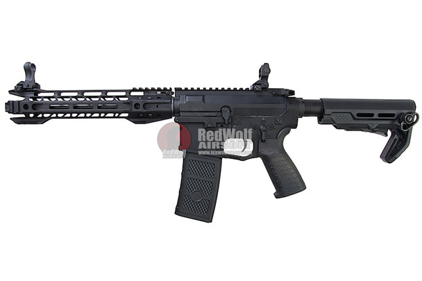 G&P Transformer Compact Airsoft M4 AEG with 12 inch QD Front Assembly Ranier Brake - Black