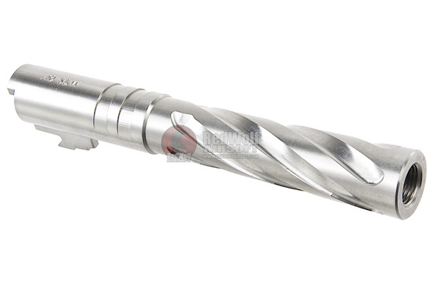 COWCOW Technology Tornado Stainless Steel Threaded Outer Barrel for Tokyo Marui Hi-Capa 5.1 GBB Series (.40 marking) - Silver