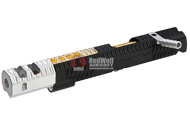 Gunsmith Bros CNC Aluminum IMM Curve Top Rhombus Open Slide Set for Tokyo Hi-Capa Series - Black