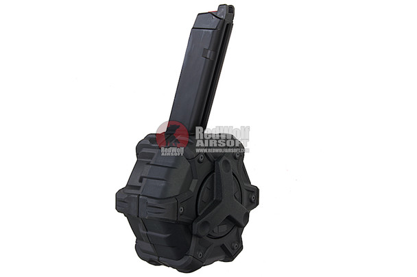 AW Custom G Series Green Gas Magazine (350 rounds Drum Magazine) - Black