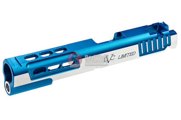 Gunsmith Bros CNC Aluminum STI DVC STD Single Slide for Tokyo Marui Hi-Capa GBB Series - Blue 2 Tone