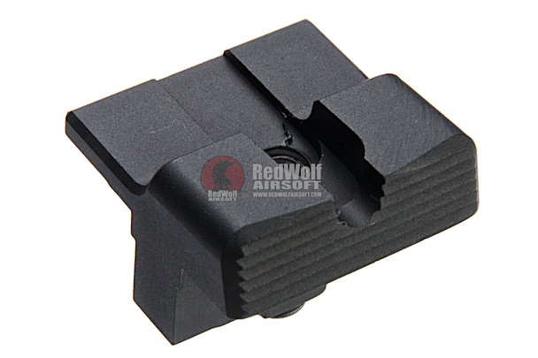 COWCOW Technology Aluminum CNC T1G Rear Sight for Tokyo Marui  Model 17 / 19 & WE G17 GBB - Silver
