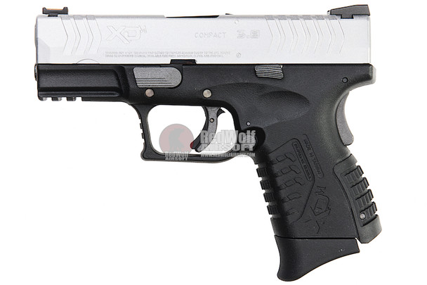 WE XDM 3.8 Compact Green Gas Airsoft Pistol (Licensed by Springfield Armory) - Silver