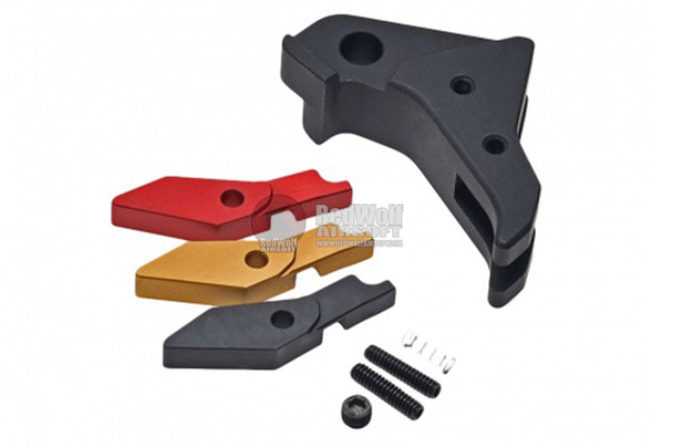 COWCOW Technology Tactical G Trigger for all Tokyo Marui G Series GBB Airsoft Pistol (CNC Aluminum) - Black
