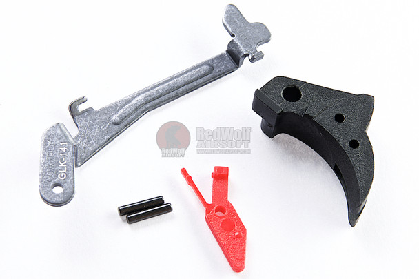 Guarder Smooth Trigger & Lever Group for Tokyo Marui Model 17 / 22 / 26 / 34 - Black/Red
