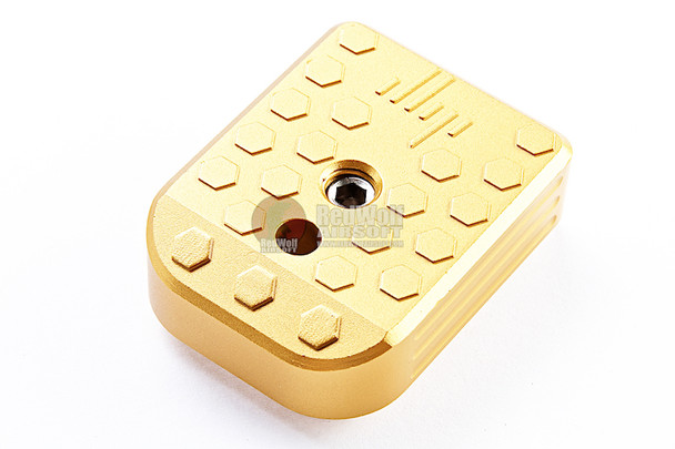 JL Progression Tokyo Marui Hi Capa GBB Series Magazine Base Pad (MagShoe) - Gold, Aluminum
