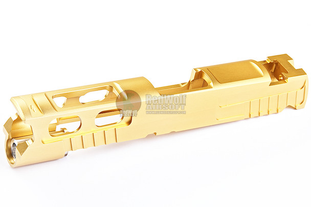 Gunsmith Bros CNC Aluminum Ultra Cut 4.3 Single Slide w/Sight(Tokyo Marui Hi-Capa 4.3 GBB Pistol)Gold