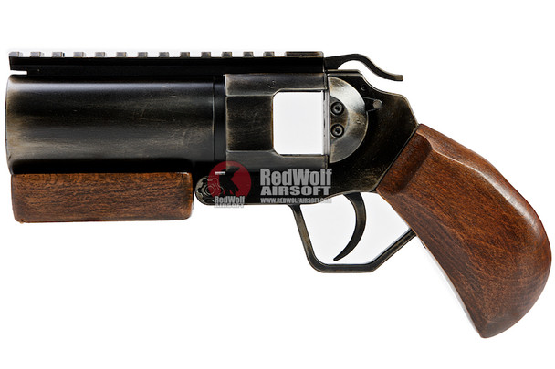 ShowGuns Mini Hand Cannon Airsoft Grenade Launcher (Real Wood Grip)