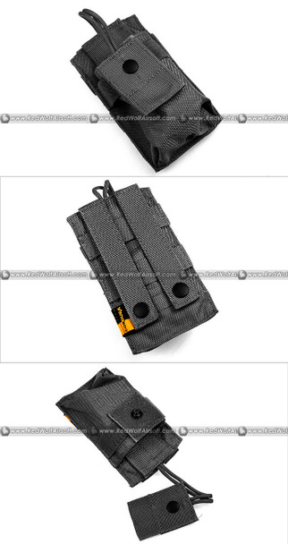 PANTAC Molle Short Radio Pouch (Black / CORDURA)