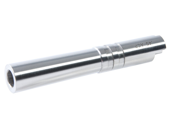 Airsoft Masterpiece Hi Capa 4.3 Outer Barrel .45 ACP Stainless Steel Fix - Silver