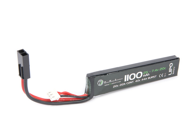 WE Lipo Battery 7.4v 1100mAh (20C) Stick Type