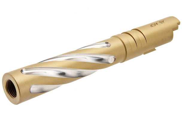GK Tactical Tokyo Marui Hi Capa 5.1 GBB Airsoft Outer Barrel (Tornado, Stainless Steel) - Gold