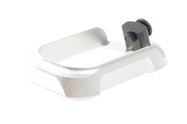 COWCOW Technology Aluminum CNC Tactical Magwell for Tokyo Marui Model 17 Gen4 GBB Pistol - Silver