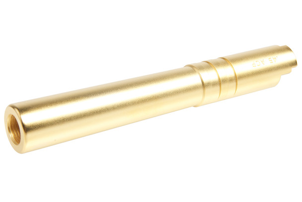 Airsoft Masterpiece Hi Capa Outer Barrel .45 ACP Stainless Steel Threaded Fix - Gold