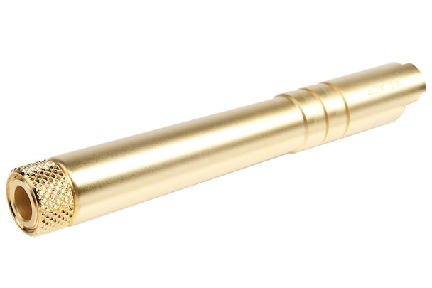 Airsoft Masterpiece Hi Capa Outer Barrel Steel Fix w/ Threads- Gold