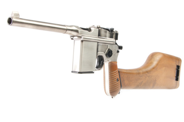 WE Mauser M712 Green Gas Airsoft Pistol - Silver