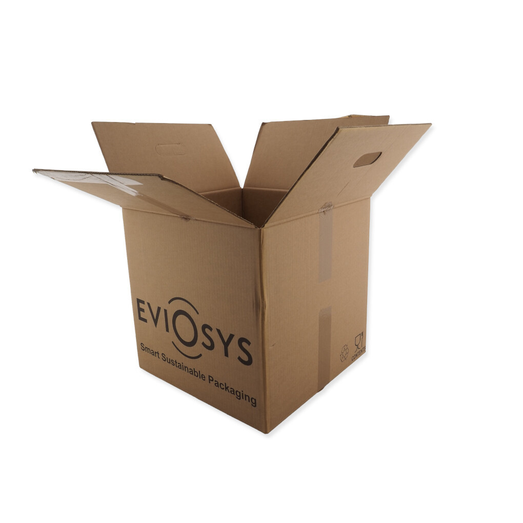 0201 380x380x390mm BC Bruin Gebruikt Bedrukt