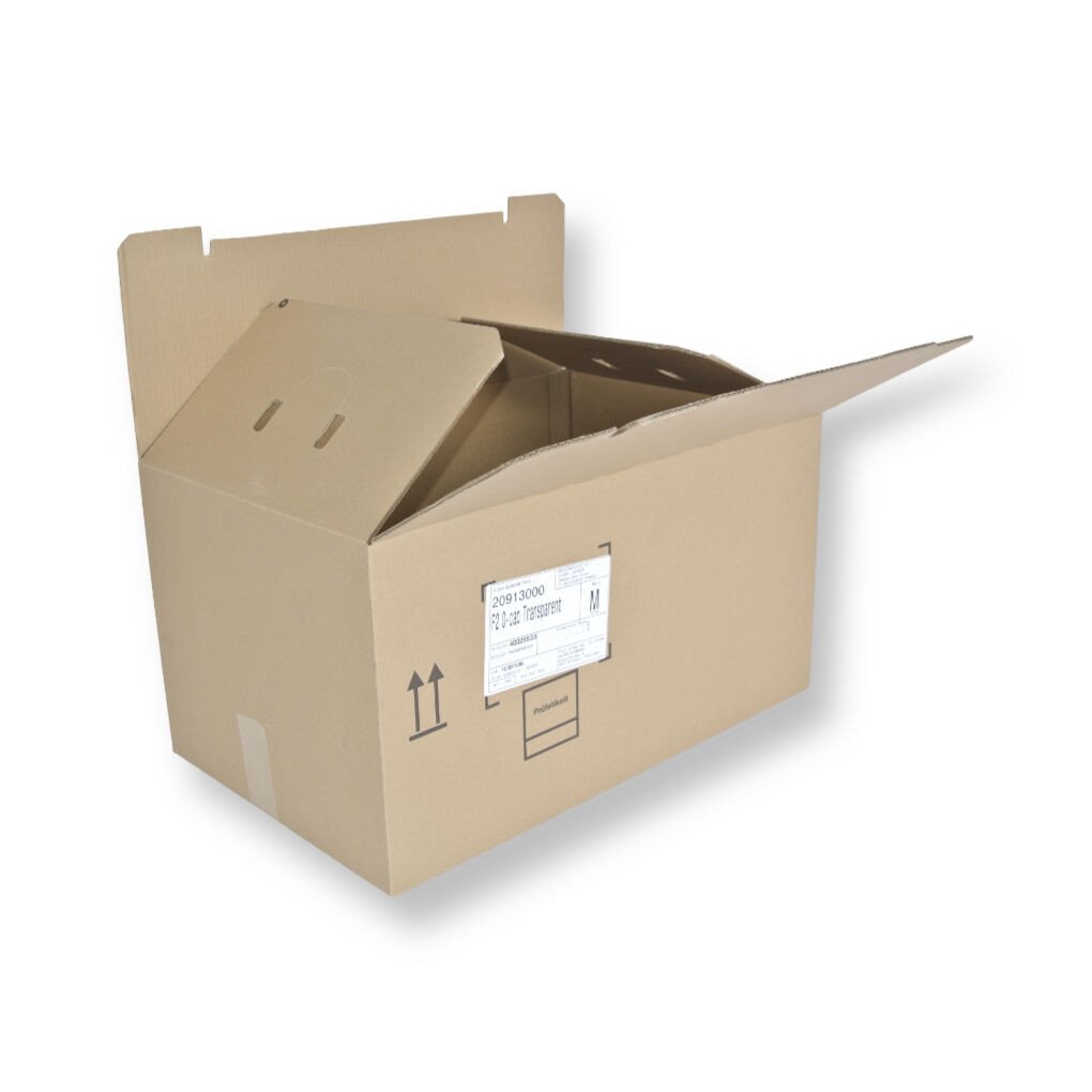 0201 580x370x310mm EB Bruin Gebruikt Sticker