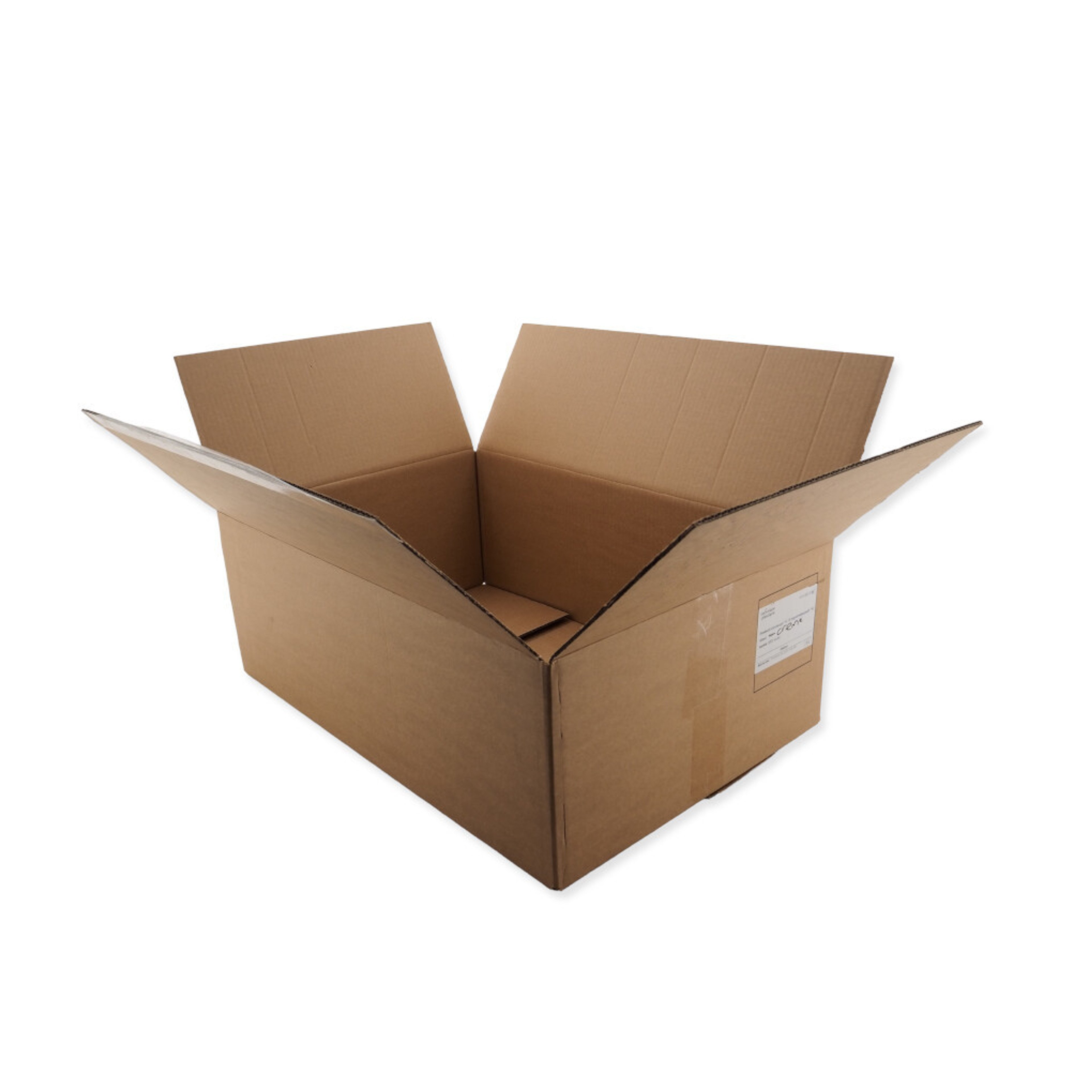 0201 590x390x210mm EB Bruin Gebruikt Sticker