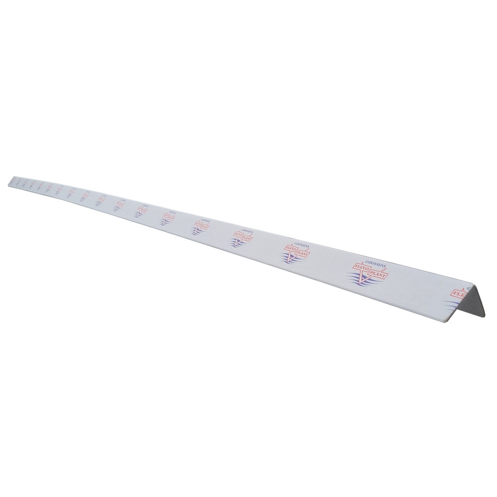 Hoeklat 45 x 45 x 2050 mm wit bedrukt