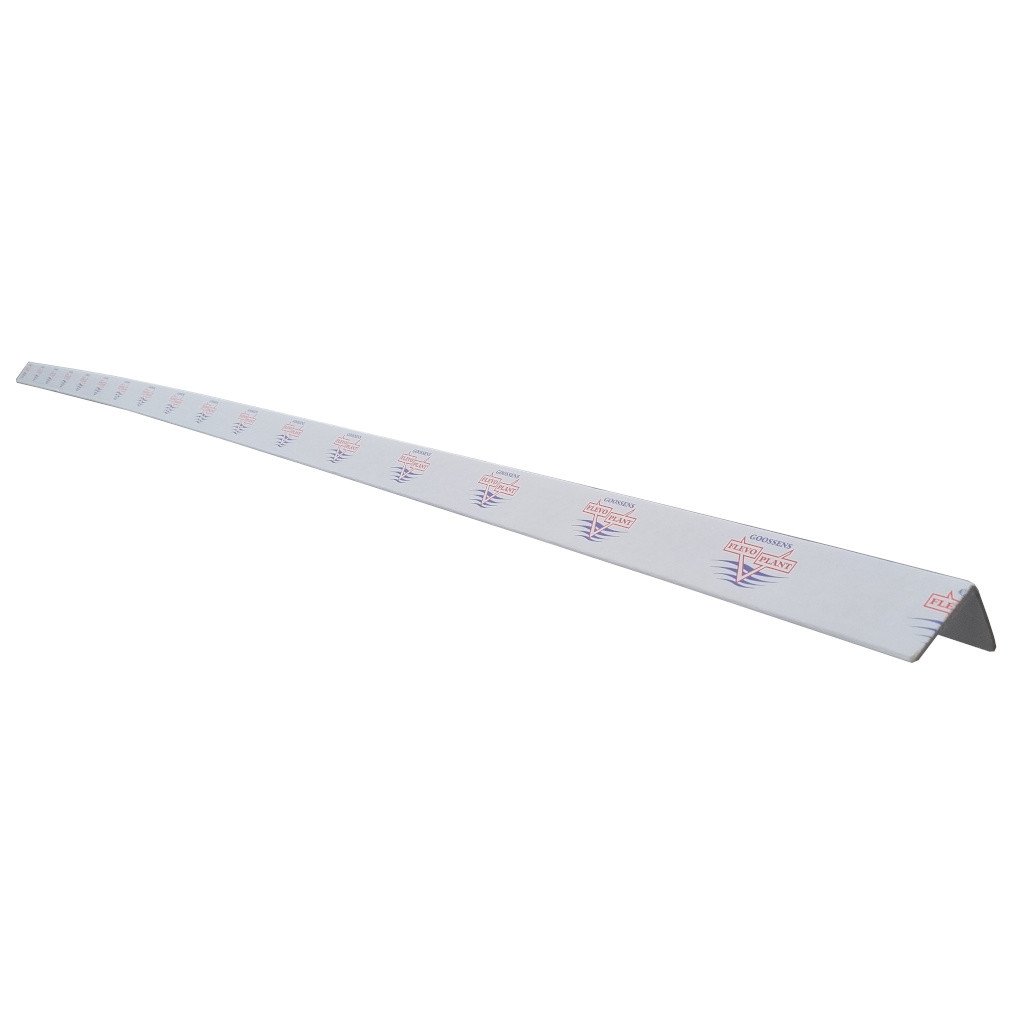 Hoeklat 45 x 45 x 2050 mm wit bedrukt