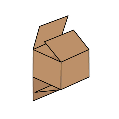 Overlapping flaps - fefco 0203