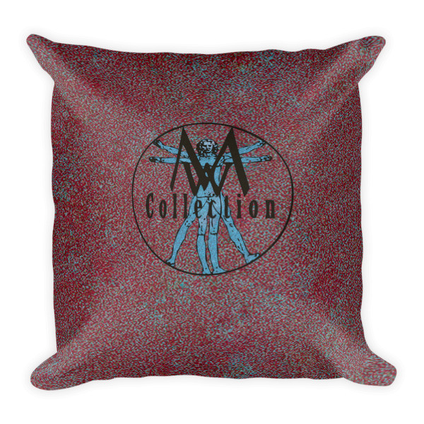 David Grey Blue Burgundy Accent Pillows Neoclassical Pop Art