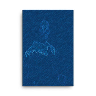 On Sale Velazquez Don Joan Portrait Blue Print on Canvas by Neoclassical Pop Art