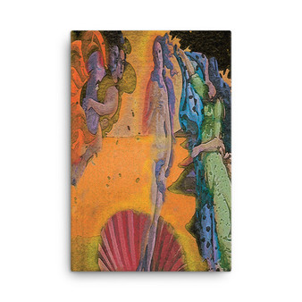 Botticelli The Birth of Venus Green Blue Orange & Red Oil on Canvas