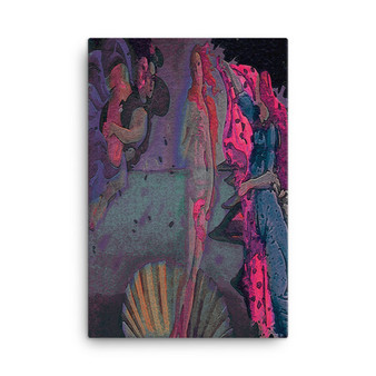 Botticelli The Birth of Venus Pink Purple Pop Print on Canvas