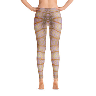 Abstract Golden Deser Dance Leggings