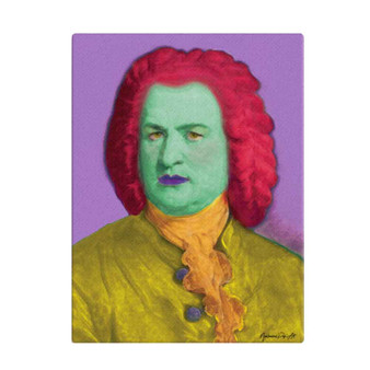 Johann Sebastian Bach Lilac Red Yellow Baroque POP Portrait
