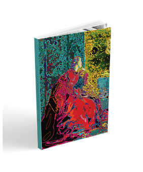 Manet red-pink figure teal-spine undated self-development planner
